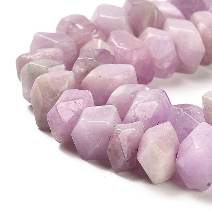 Natural Kunzite Beads Strands, Faceted, Nuggets