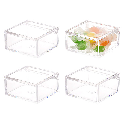 Пластиковые контейнеры для хранения бусин с откидной крышкой, квадратный