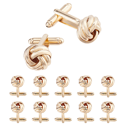 6 пары запонок из сплава, Твист круглые