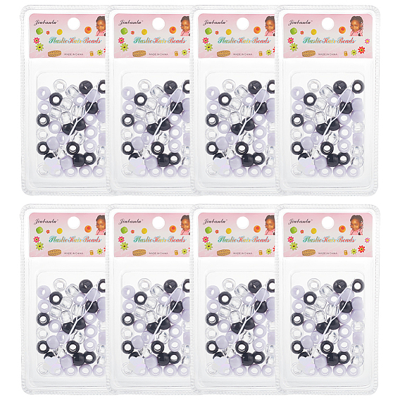 Пластиковые бусины рондель, для укладки волос на хвосте инструменты для плетения