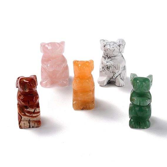 Скульптура из натурального смешанного камня, целебный кристалл, животное, кролик, орнамент, статуэтки кроликов ручной работы, украшение домашнего офиса