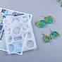 Moules en silicone pendentif bricolage, pour création de la boucle d'oreille , moules de résine, pour la résine UV, fabrication de bijoux en résine époxy, demi-cercle & larme & pépites & rond & rectangle