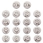 18pcs 9 Edelstahlanhänger im Stil, flach rund mit Panda
