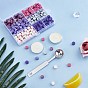 CRASPIRE DIY Scrapbook Crafts, Including Sealing Wax Particles, Plastic Bead Containers, Stainless Steel Spoons and Candles