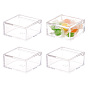Пластиковые контейнеры для хранения бусин с откидной крышкой, квадратный