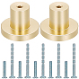 10 Sets Aluminium Alloy Cabinet Hardware, Door Handle Sets, Flat Round