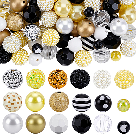 Комплекты фурнитуры для круглых бусин из искусственного жемчуга из смолы, акрила и АБС-пластика