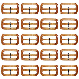 30 piezas de hebillas rectangulares de resina, hebillas de nudos de ropa, , Rectángulo