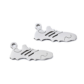 Ion Plating(IP) 201 Stainless Steel Pendants, Laser Cut, Gym Shoes