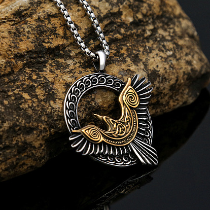 304 подвесные из нержавеющей стали ожерелья, орел