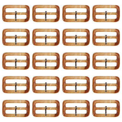 30 piezas de hebillas rectangulares de resina, hebillas de nudos de ropa, , Rectángulo