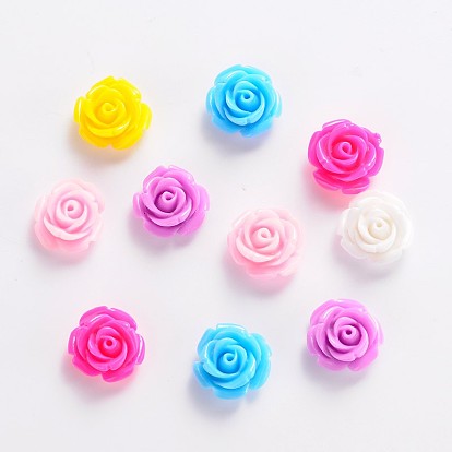 Кабошоны из смолы, цветок, 14x8 мм