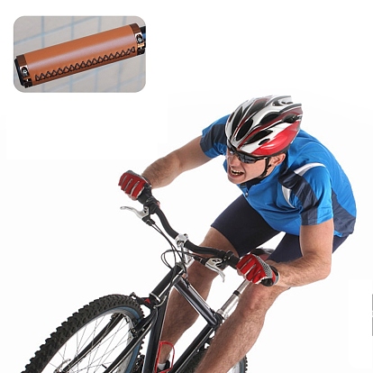 MTB Road Cycling Bicycle Handlebar Cover Grips, PU Leather Bike Accessories, Handle Grip Lock Bar