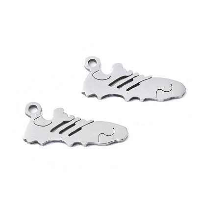 Ion Plating(IP) 201 Stainless Steel Pendants, Laser Cut, Gym Shoes