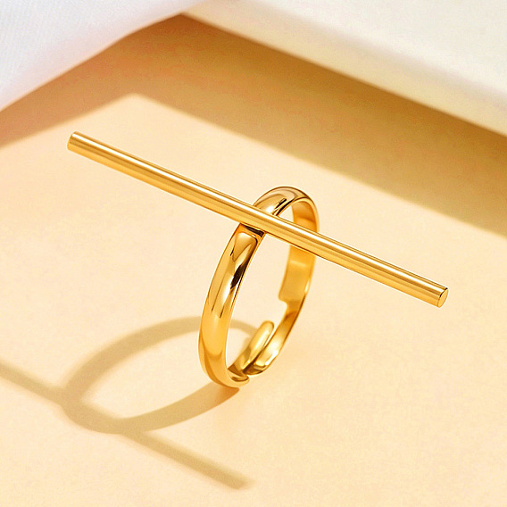 304 Stainless Steel Cuff Open Rings, Bar