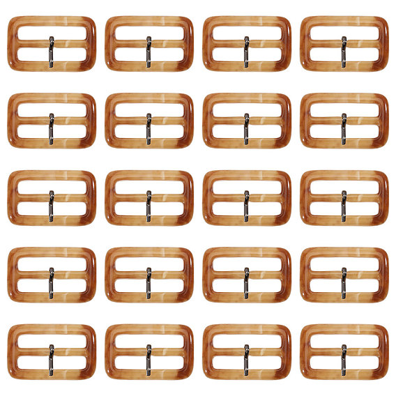 30Pcs Resin Rectangle Buckles, Clothes Knot Buckles, Garment Decoration, Rectangle