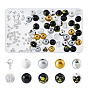 Набор для поиска украшений на тему выпускного года, включая 304 застежки-карабины из нержавеющей стали, бусины из железа, дерева, акрила и смолы со стразами, круглые