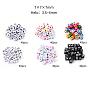 240Pcs 6 Style Opaque Acrylic European Beads, Large Hole, Cube with Constellation/Zodiac Sign