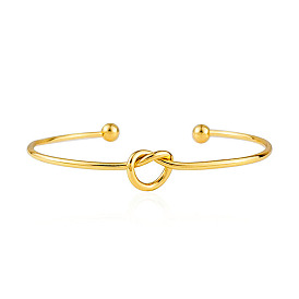 Minimalist Heart-shaped Open Bangle Bracelet for DIY, Perfect for Any Outfit