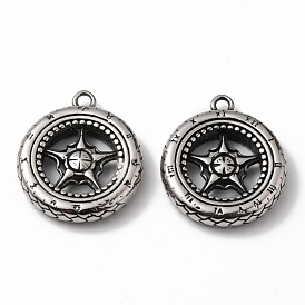 Viking 304 Stainless Steel Pendants, Tyre with Star