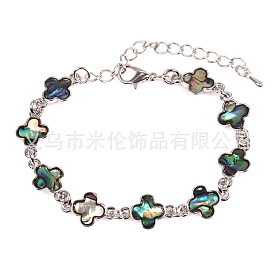 Комплект украшений в виде сердца из ракушек в стиле ретро и сережек, браслет и ожерелье