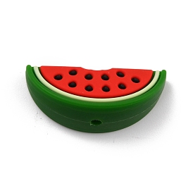 Food Grade Eco-Friendly Silicone Focal Beads, Watermelon