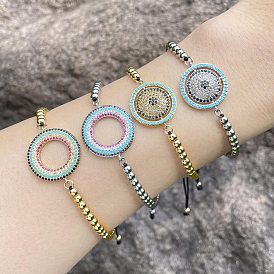 Accessoires à main rétro vintage - simples, personnalisé, bracelet en zircon coloré.