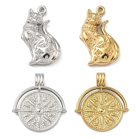 304 подвески из нержавеющей стали, манэки неко/амулет-компас