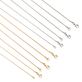 304 Stainless Steel Boston Link Chain Necklace, with Lobster Claw Clasp