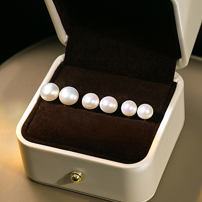 Natural Pearl Stud Earrings with 925 Silver Pins - Elegant and Unique Design