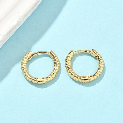 Текстурированные латунные серьги-кольца, без свинца и без кадмия, долговечный