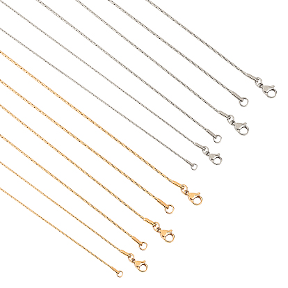 304 Stainless Steel Boston Link Chain Necklace, with Lobster Claw Clasp