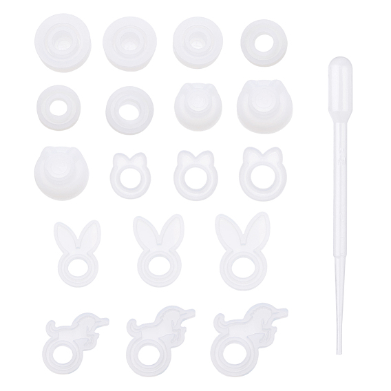 Прозрачные силиконовые формы для кольца, формы для литья смолы, для уф-смолы, изготовление ювелирных изделий из эпоксидной смолы, ювелирный инструмент