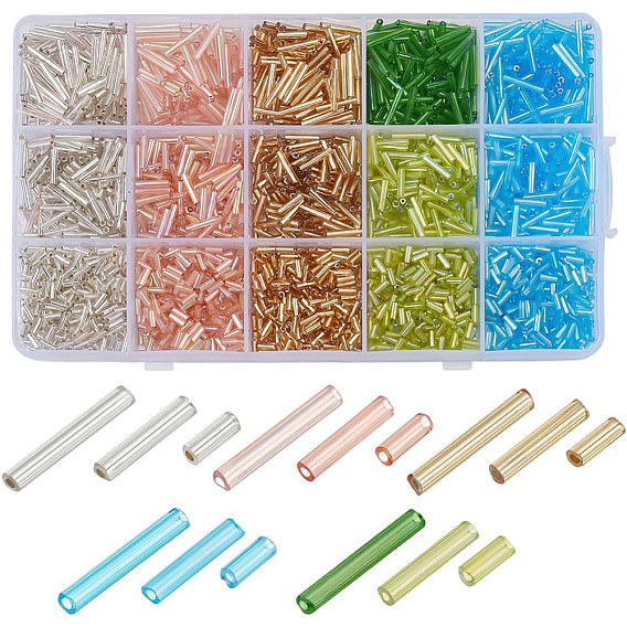 120g 15 стили стеклярус, разнообразные