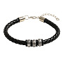 Hip-Hop Style Link Bracelet, Retro Woven Leather Bracelet