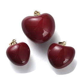 Латунь эмаль подвески, без свинца и без кадмия, долговечный, яблочный шарм, стойки покрытие, реальный 18 k позолоченный