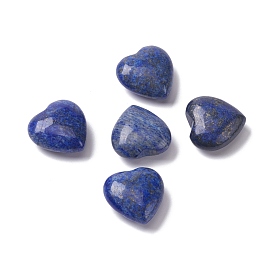 Piedra natural del amor del corazón de lapislázuli, piedra de palma de bolsillo para el equilibrio de reiki