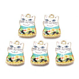 Crémaillère placage pendentifs en émail d'alliage, sans cadmium et sans nickel et sans plomb, cat
