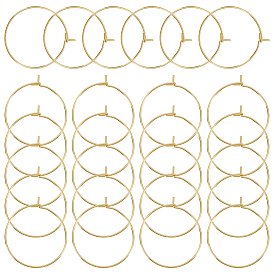 304 Stainless Steel Hoop Earring Settings, Ring