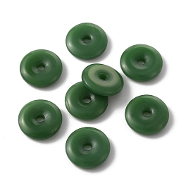 Manuell Murano Glas Perlen, imitatorische Jade, Flachrund