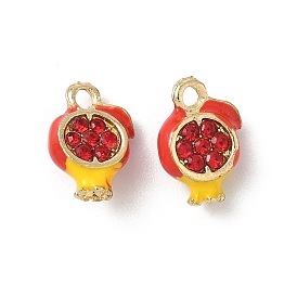 Прелести сплава Rhinestone, с эмалью, золотой свет, гранат, без кадмия, без никеля и без свинца