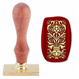 Набор сургучной печати, печать сургучом твердой латунной головки, деревянная ручка ретро латунный штамп комплект съемный, для конвертов приглашений, подарочная карта, прямоугольные