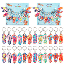 12шт 12 цвета ручной работы из полимерной глины песчаный пляжный маркер для обуви с замком, с 304 рычажными серьгами из нержавеющей стали, стальная проволока с эффектом памяти и пластиковые ушные гайки