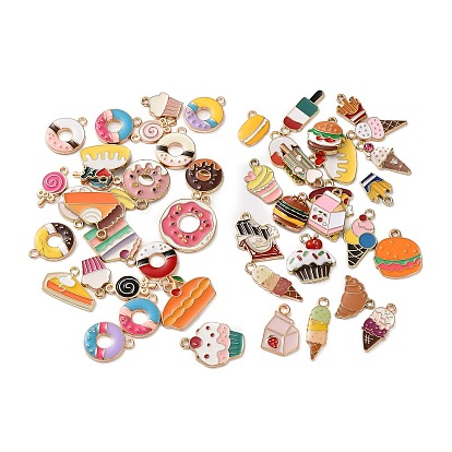 Подвески из эмали и сплава, пищевые чары, золотые