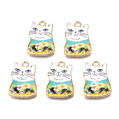 Crémaillère placage pendentifs en émail d'alliage, sans cadmium et sans nickel et sans plomb, cat
