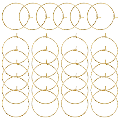 304 Stainless Steel Hoop Earring Settings, Ring