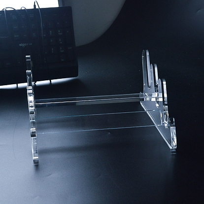 3-Tier Transparent Acrylic Keyboard Display Stand, Keyboard Stand Storage Organizer