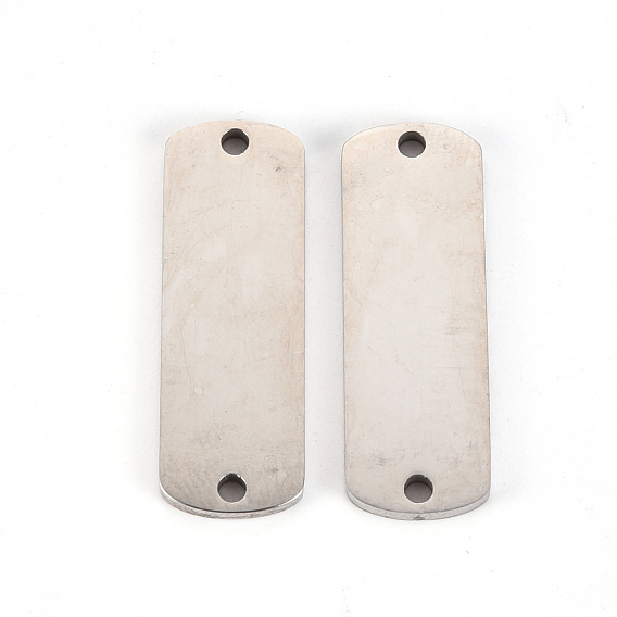 201 Stainless Steel Links Connectors, Laser Cut, Rectangle