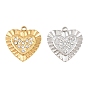 304 подвески из нержавеющей стали, сердце прелести, со стразами