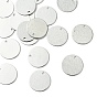 SHEGRACE Brass Pendants, Flat Round Charms, Stamping Blank Tag, Brushed Finish, Cadmium Free & Lead Free & Nickel Free